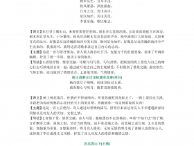 初中语文课内外古诗词赏析大全(30页PDF,译文主题写法全解析)