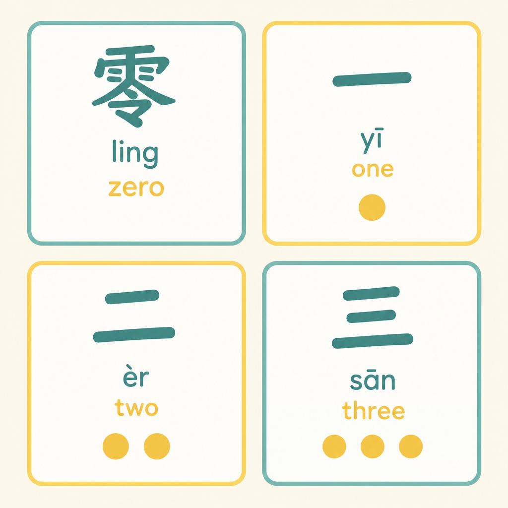 Chinese Number Flashcards for Kids
