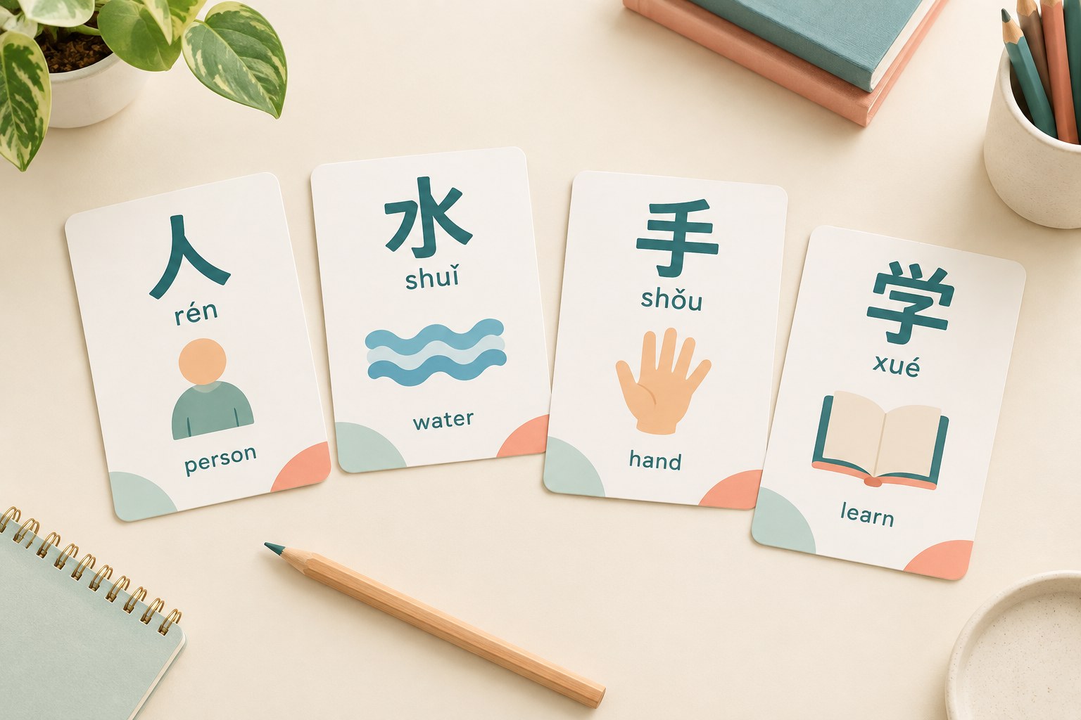 Hong En Shi Zi 1800 Chinese Characters PDF Pack: Tracing, Flashcards & Sentences